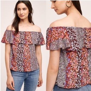 Anthropologie | Maeve Floral Blouse | Large